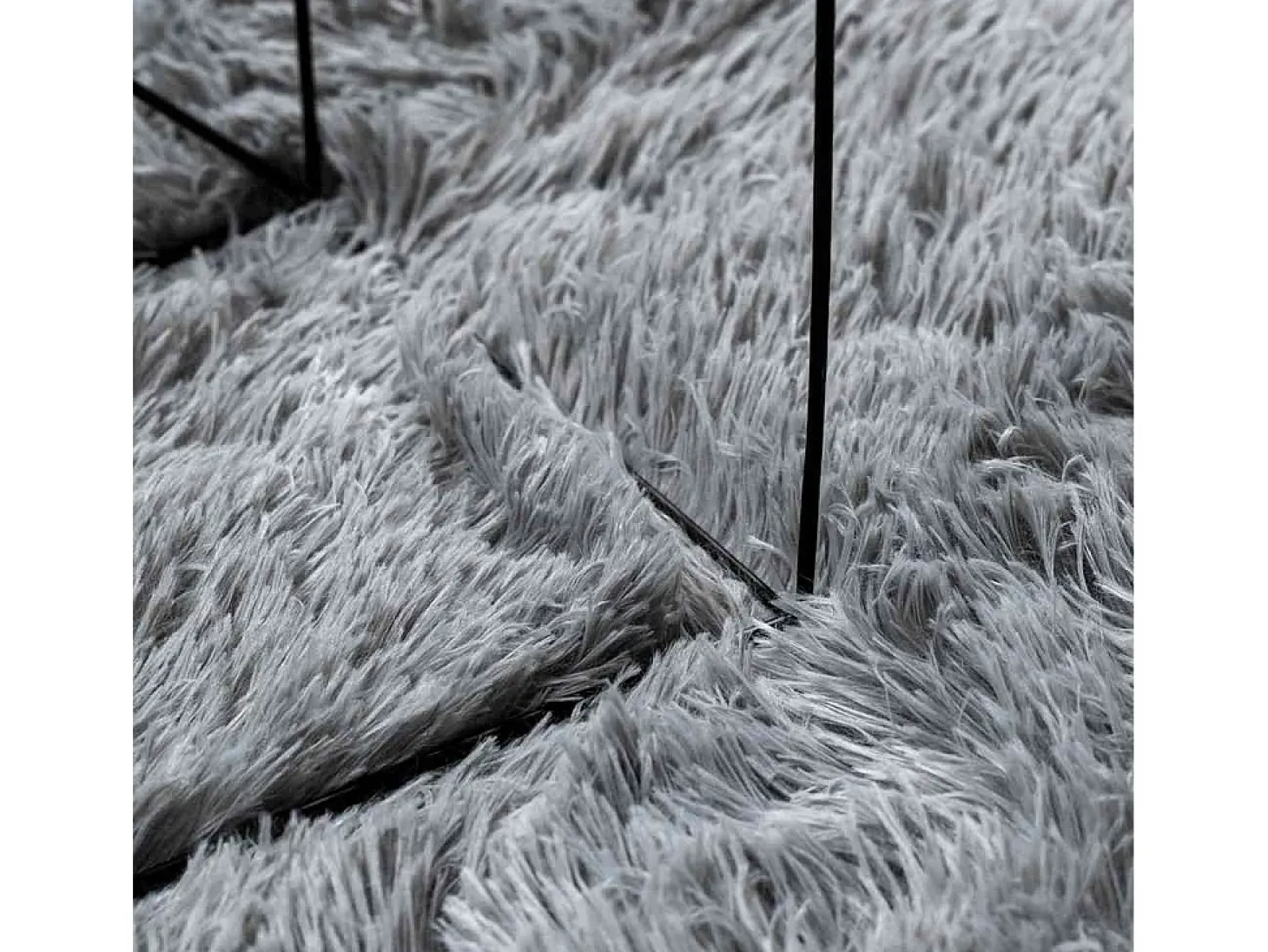 Alfombra de pelo largo NAVARRA gris claro 160x230 cm