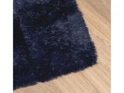 Alfombra de pelo largo NAVARRA azul marino 120x120 cm