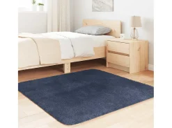 Alfombra de pelo largo NAVARRA azul marino 120x120 cm