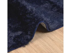 Alfombra de pelo largo NAVARRA azul marino 120x120 cm
