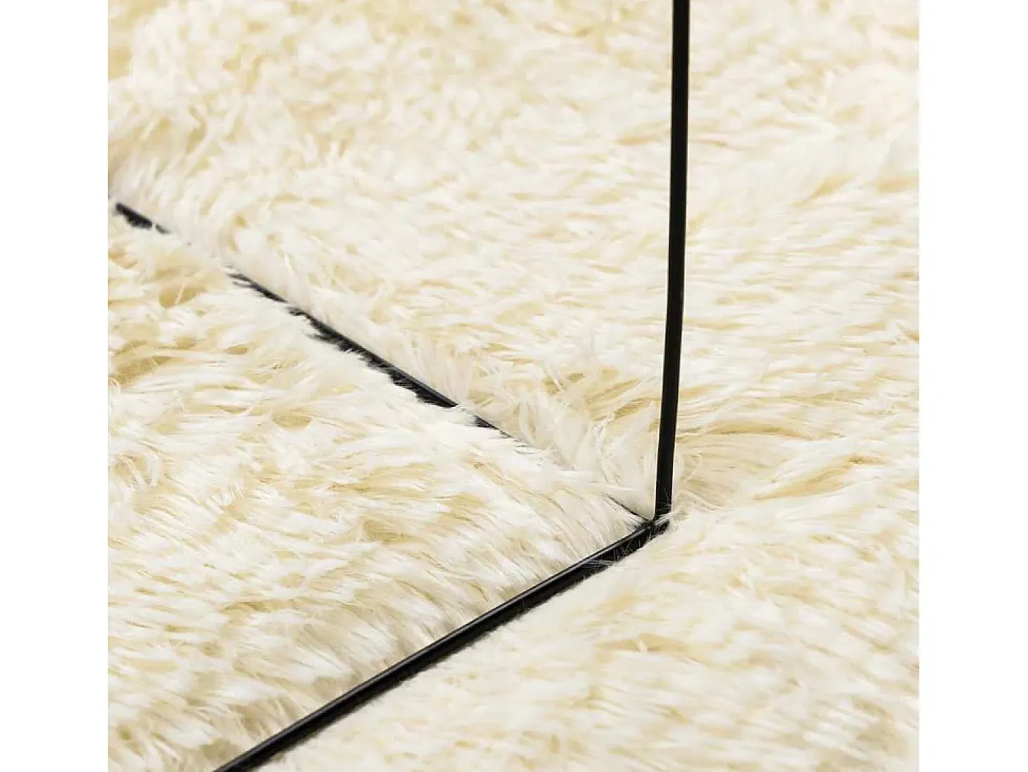 Alfombra de pelo largo NAVARRA crema 160x230 cm poliéster