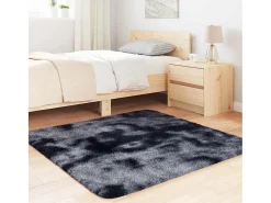 Alfombra de pelo largo NAVARRA gris oscuro 120x120 cm