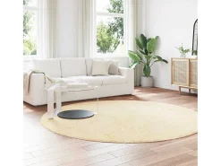 Alfombra de pelo largo NAVARRA color crema 240x240 cm poliéster