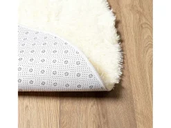 Alfombra de pelo largo NAVARRA color crema 240x240 cm poliéster