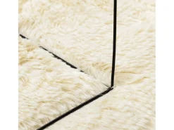 Alfombra de pelo largo NAVARRA color crema 240x240 cm poliéster