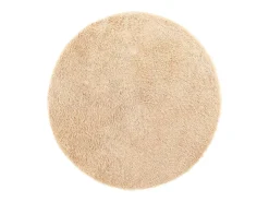 Alfombra de pelo largo NAVARRA beige 100x100 cm poliéster