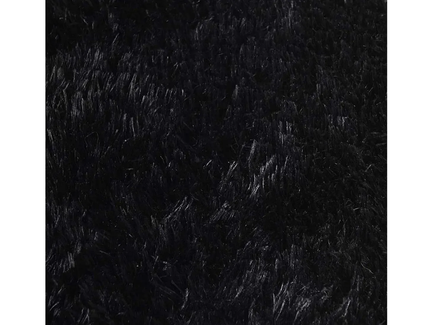 Alfombra de pelo largo negra NAVARRA 160x160 cm poliéster