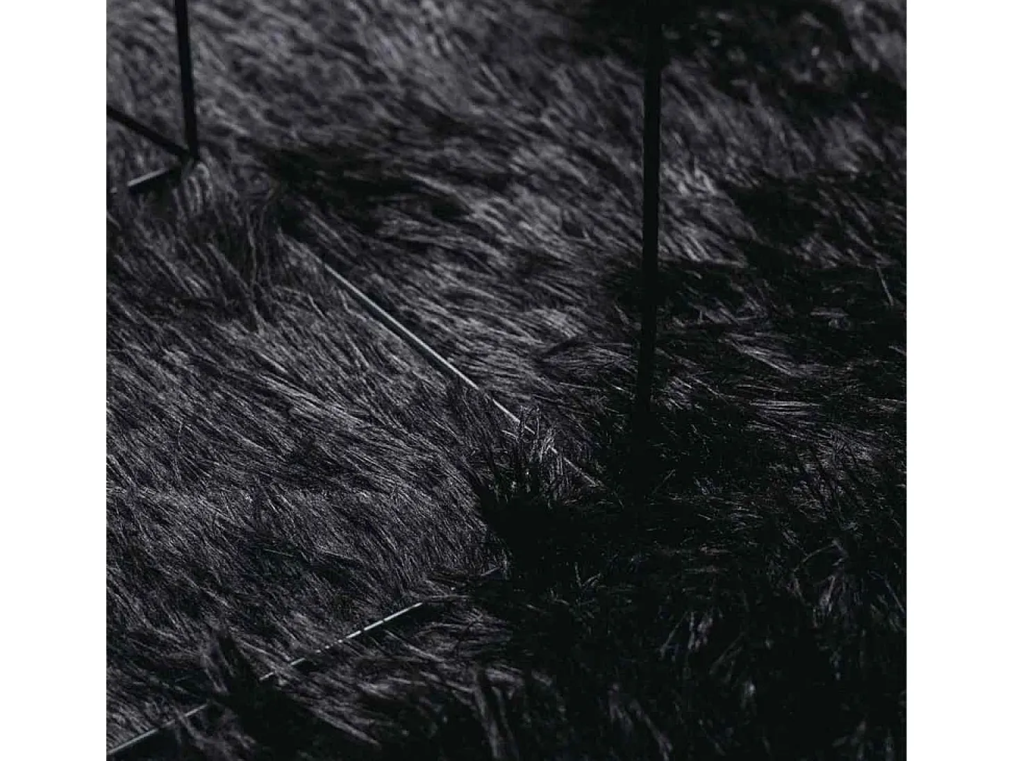 Alfombra de pelo largo negra NAVARRA 240x240 cm poliéster