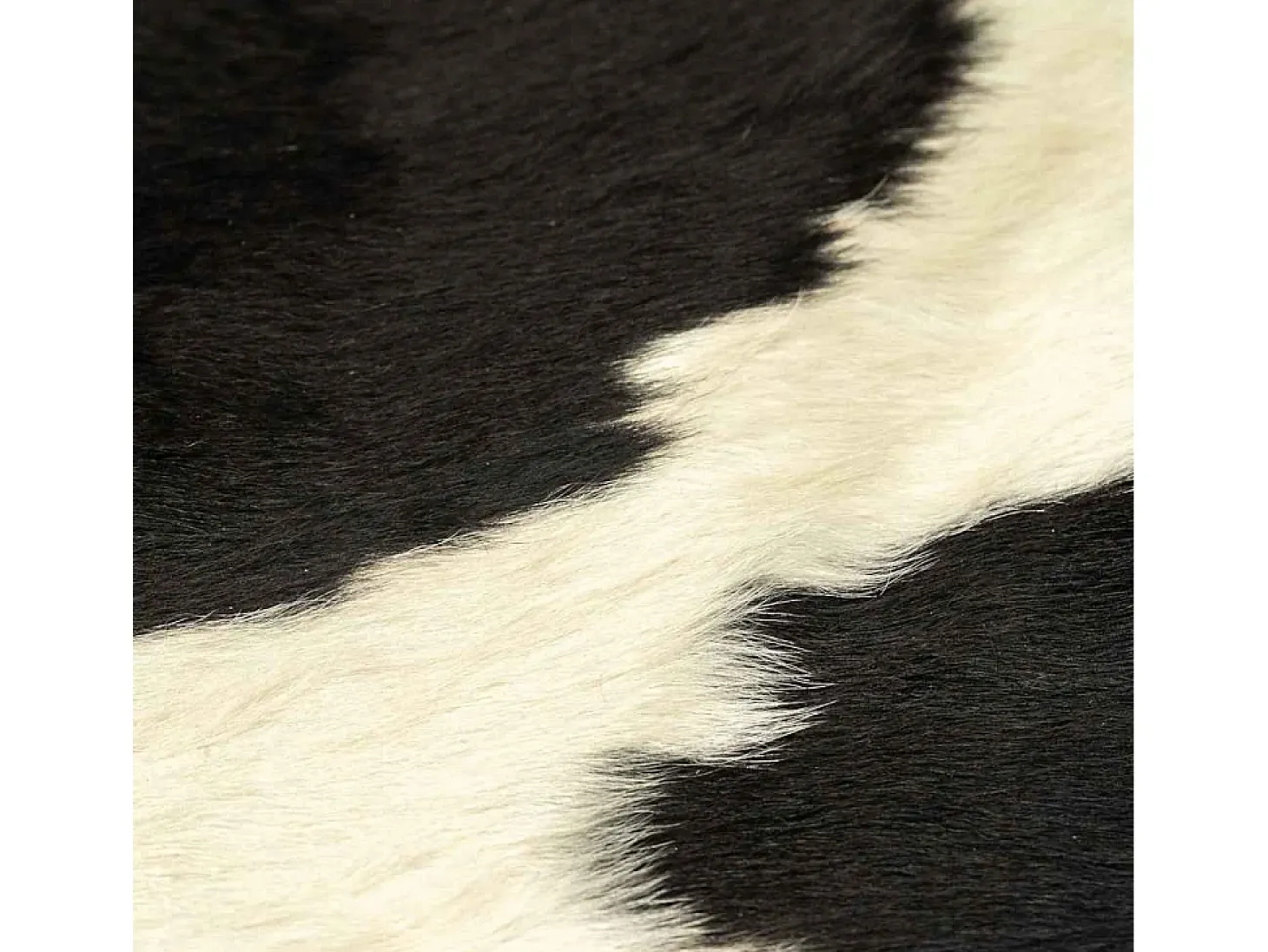 Alfombra de piel de vaca auténtica en blanco y negro 180x220 cm