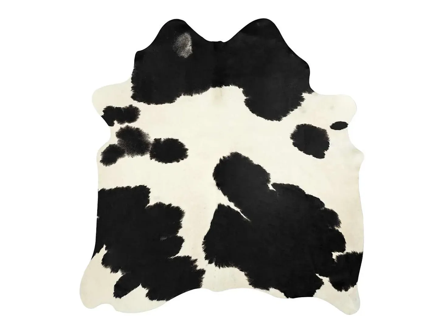 Alfombra de piel de vaca auténtica en blanco y negro 180x220 cm