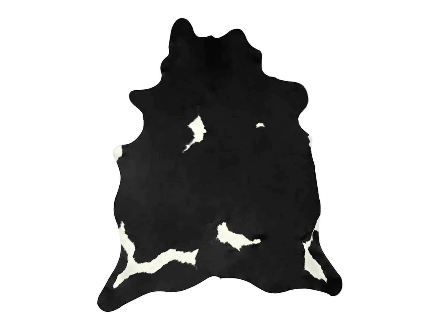 Alfombra de piel de vaca auténtica en blanco y negro 180x220 cm