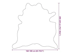 Alfombra de piel de vaca auténtica en blanco y negro 180x220 cm