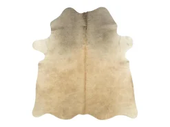 Alfombra de piel de vaca auténtica beige 180x220 cm