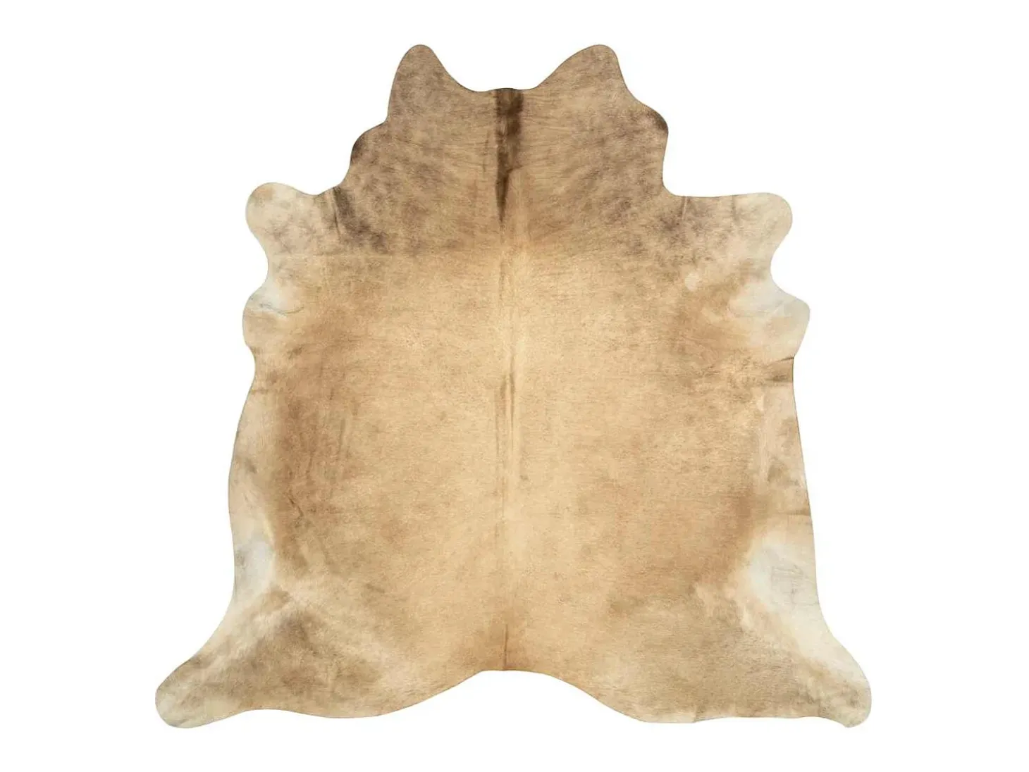 Alfombra de piel de vaca auténtica beige 180x220 cm