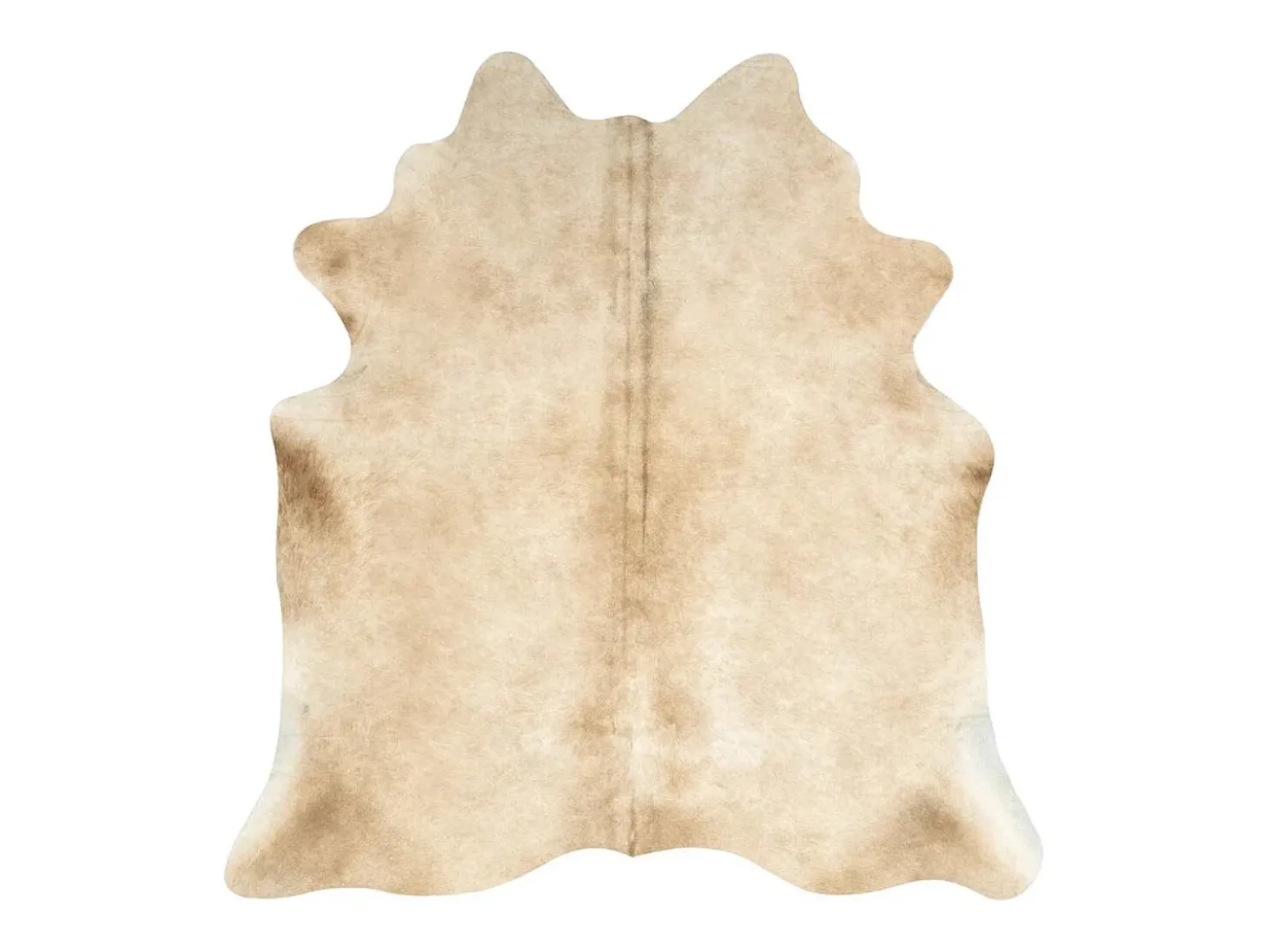 Alfombra de piel de vaca auténtica beige 180x220 cm