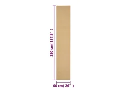 Alfombra de sisal natural 66x350 cm