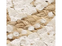 Alfombra de suelo de yute trenzado estampada redonda de 210 cm