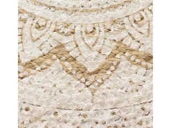 Alfombra de suelo de yute trenzado estampada redonda de 210 cm