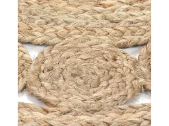 Alfombra de yute, diseño trenzado, redonda de 150 cm.
