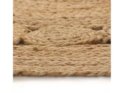 Alfombra de yute, diseño trenzado, redonda de 150 cm.