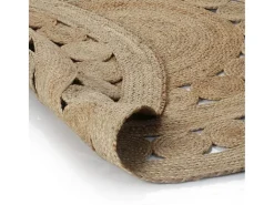 Alfombra de yute, diseño trenzado, redonda de 150 cm.