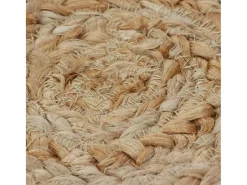 Alfombra de yute, diseño trenzado, redonda de 150 cm.