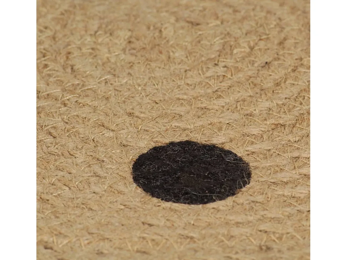 Alfombra de yute hecha a mano con estampado de lunares de 150 cm