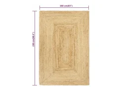 Alfombra de yute natural hecha a mano 160x230 cm