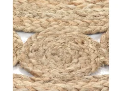 Alfombra de yute trenzado redonda de 210 cm