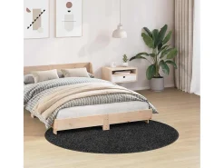 Alfombra gris oscuro 160 x 160 cm Polipropileno