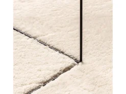 Alfombra HUARTE de pelo corto suave y lavable beige 80x250 cm