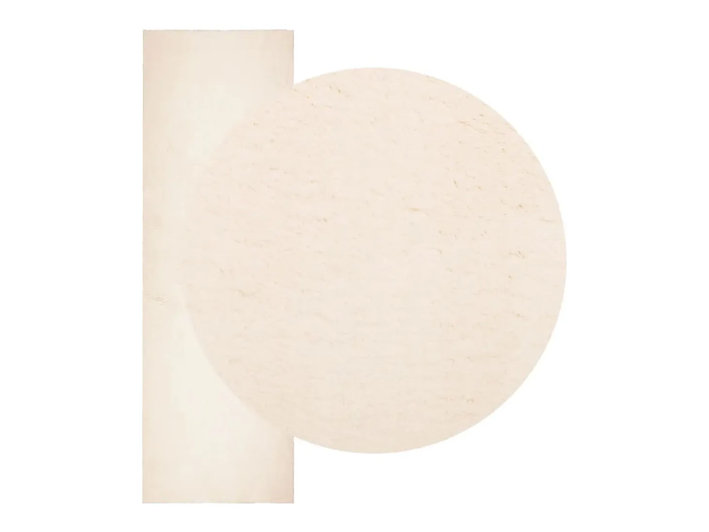 Alfombra HUARTE de pelo corto suave y lavable beige 80x250 cm