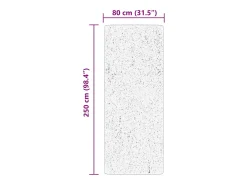 Alfombra HUARTE de pelo corto suave y lavable beige 80x250 cm