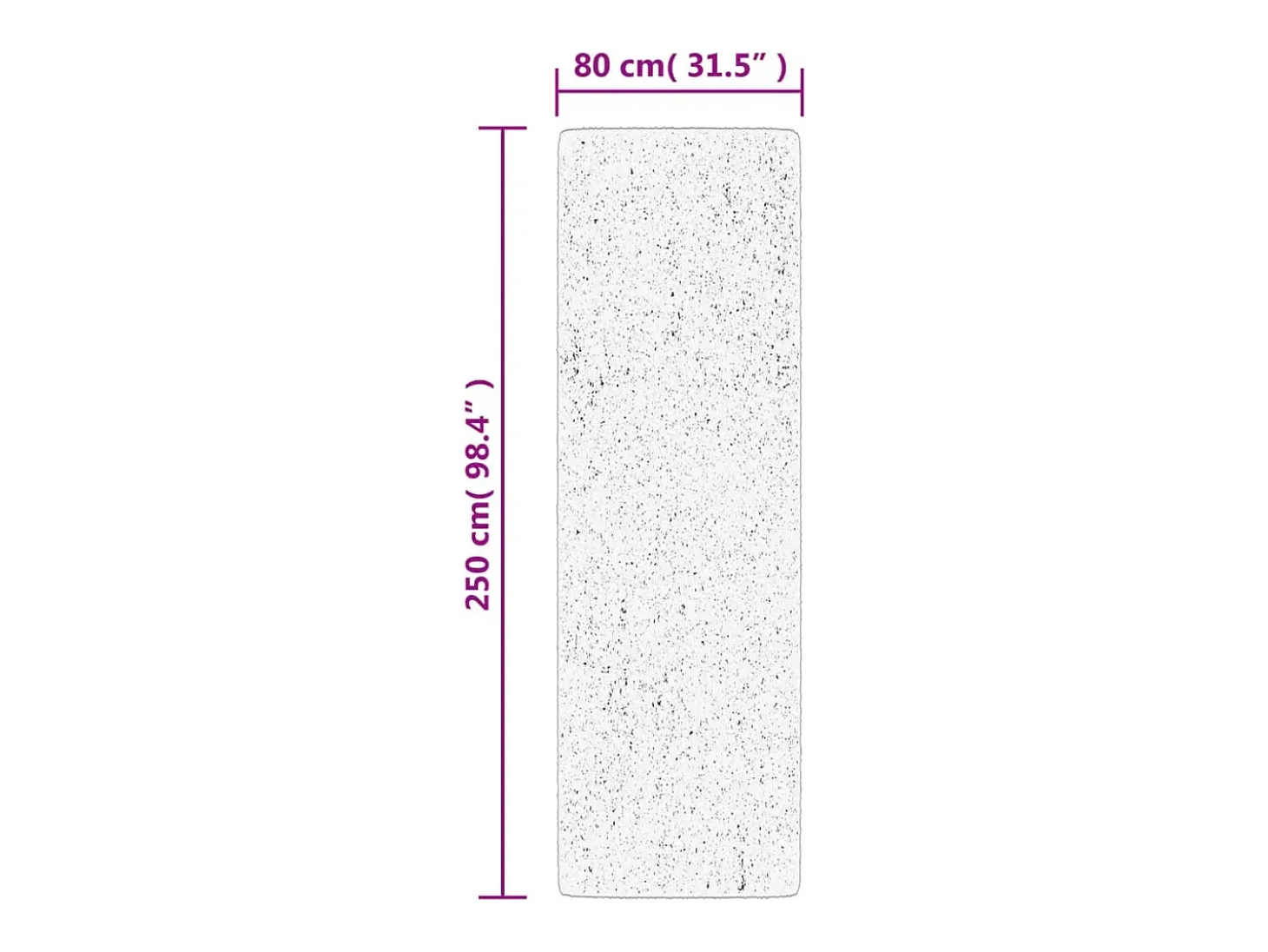 Alfombra HUARTE de pelo corto suave y lavable en color antracita 80x250cm