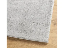 Alfombra HUARTE de pelo corto suave y lavable en gris 240x240 cm