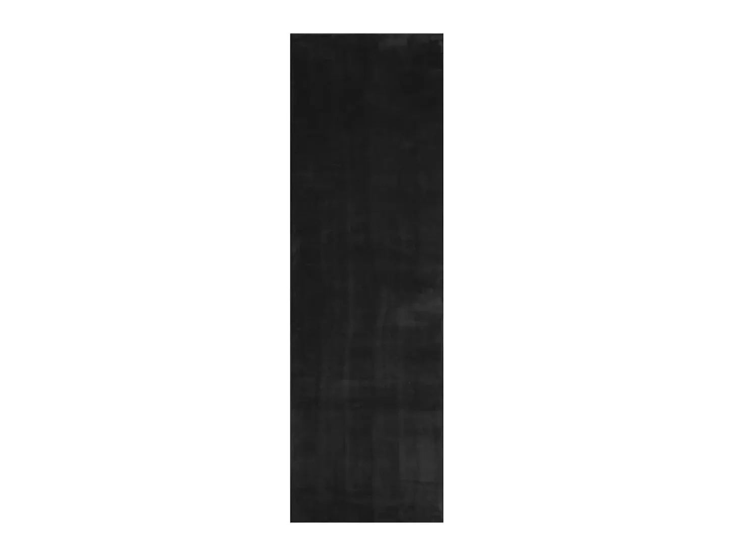 Alfombra HUARTE de pelo corto suave y lavable negra 80x250 cm
