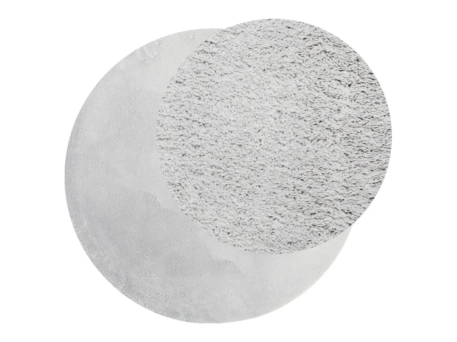 Alfombra HUARTE de pelo corto suave y lavable, gris, Ø 120 cm