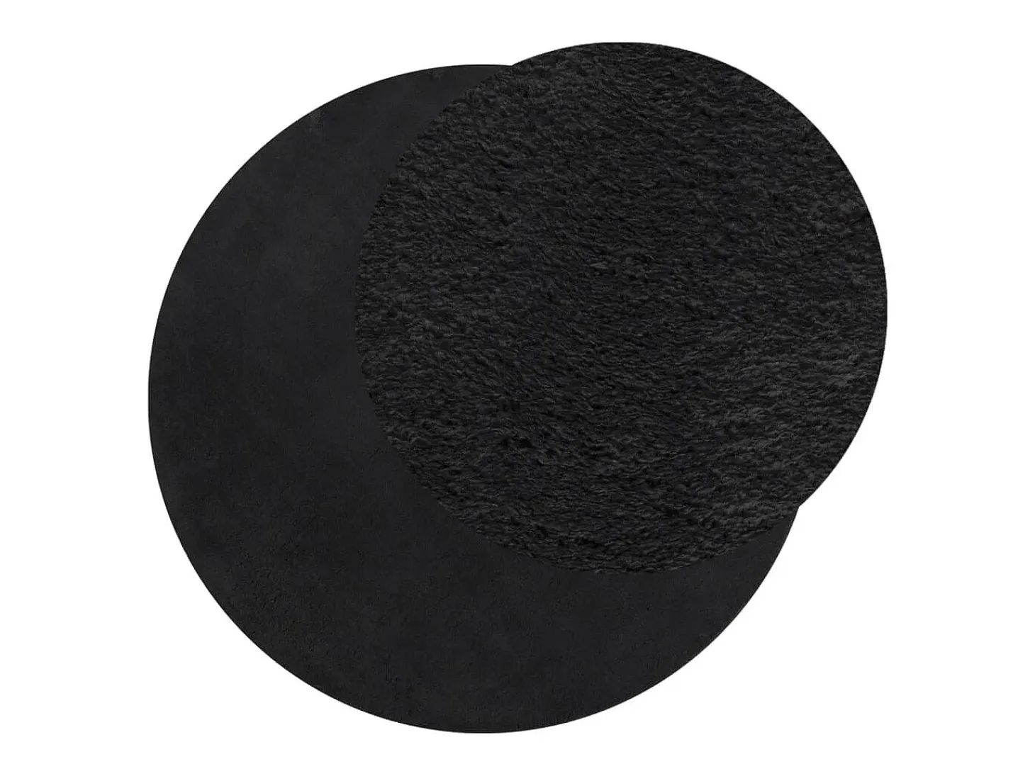 Alfombra HUARTE de pelo corto suave y lavable en color negro Ø 200 cm