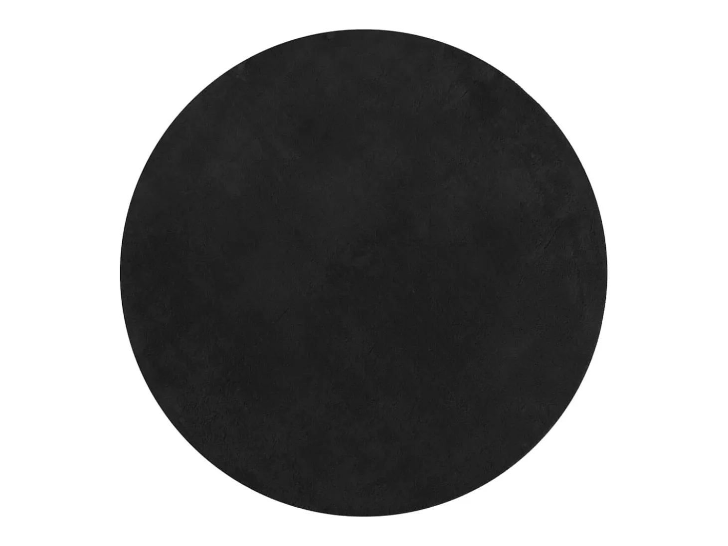 Alfombra HUARTE de pelo corto suave y lavable en color negro Ø 200 cm