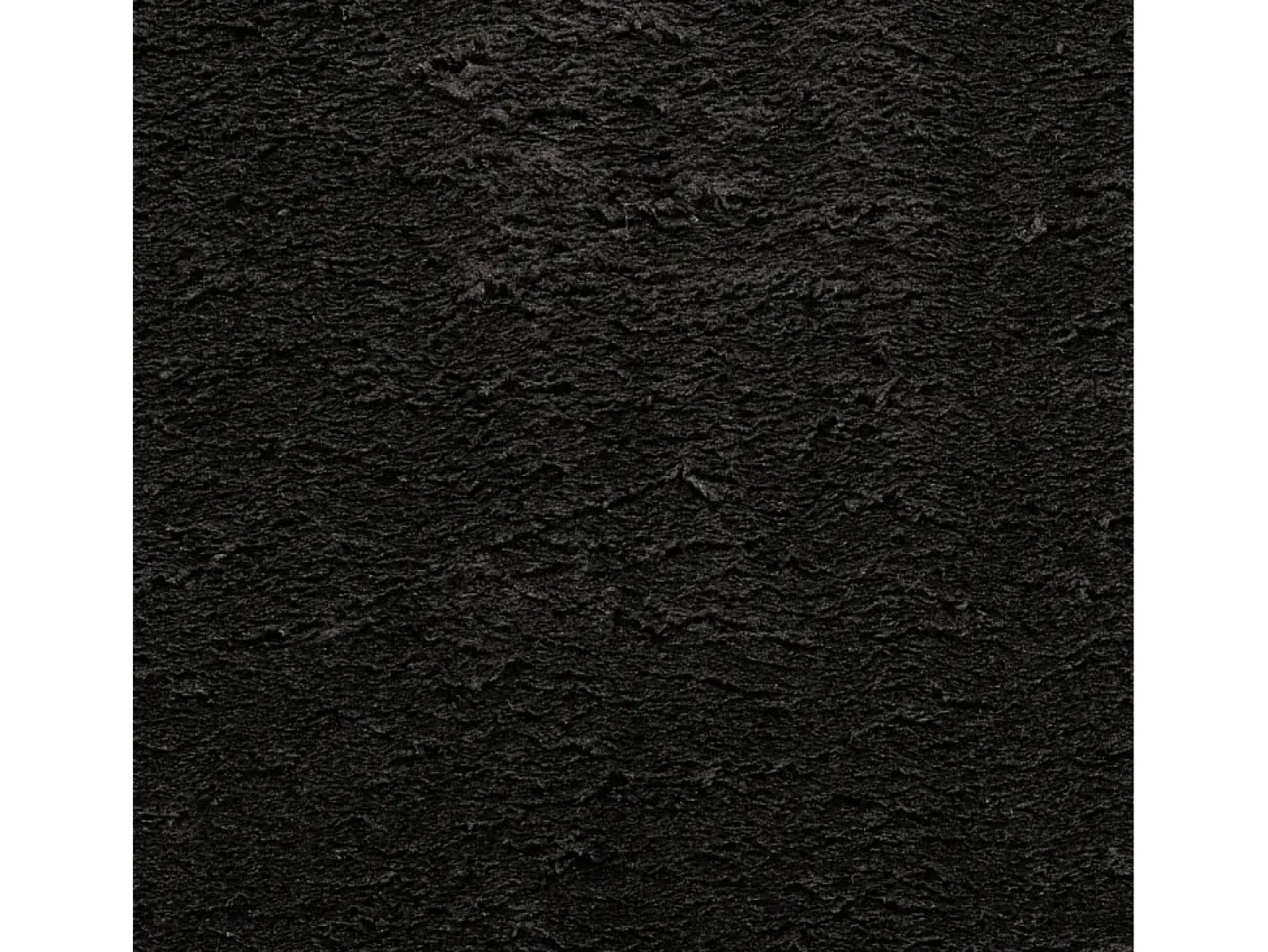 Alfombra HUARTE de pelo corto suave y lavable negra 120x120 cm