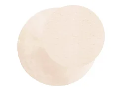 Alfombra HUARTE de pelo corto suave y lavable en color beige Ø 200 cm