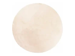 Alfombra HUARTE de pelo corto suave y lavable en color beige Ø 200 cm