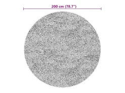 Alfombra HUARTE de pelo corto suave y lavable en color beige Ø 200 cm