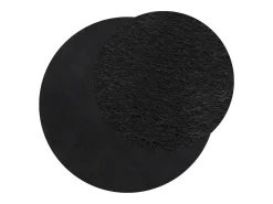 Alfombra HUARTE de pelo corto suave y lavable en color negro Ø 100 cm