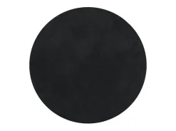 Alfombra HUARTE de pelo corto suave y lavable en color negro Ø 100 cm