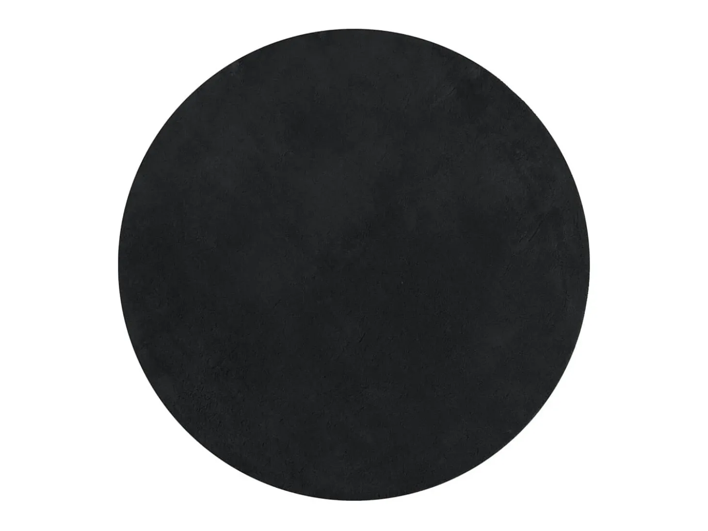Alfombra HUARTE de pelo corto suave y lavable en color negro Ø 100 cm