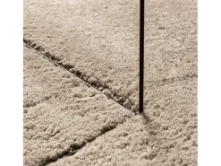 Alfombra HUARTE de pelo corto suave y lavable, color arena, Ø 200 cm