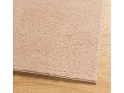 Alfombra HUARTE de pelo corto suave lavable rojo claro 160x160 cm