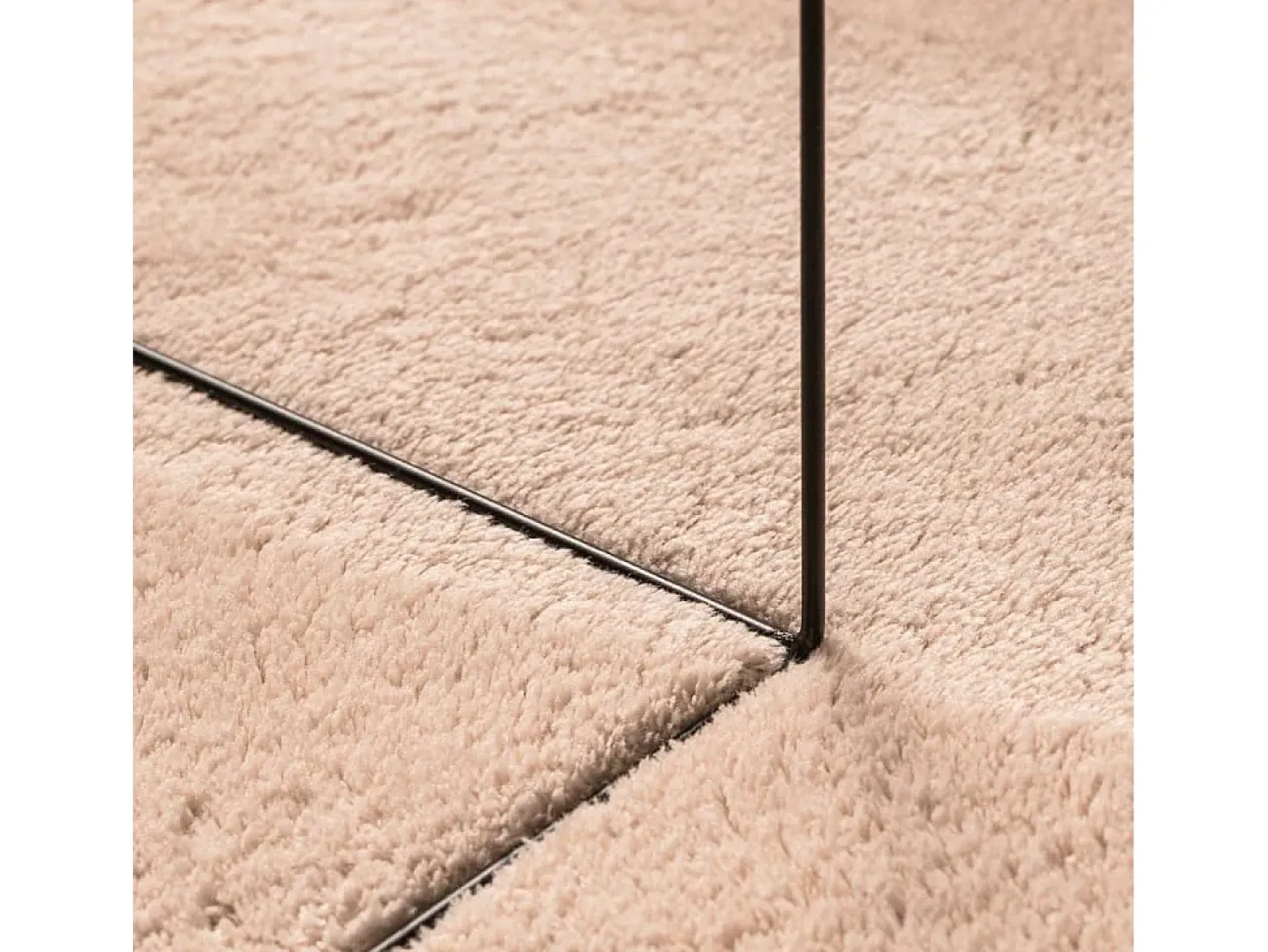 Alfombra HUARTE de pelo corto suave lavable rojo claro 160x160 cm