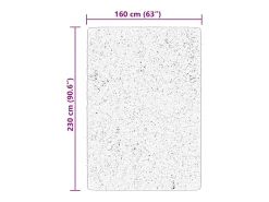 Alfombra HUARTE de pelo corto suave y lavable color crema 160x230 cm